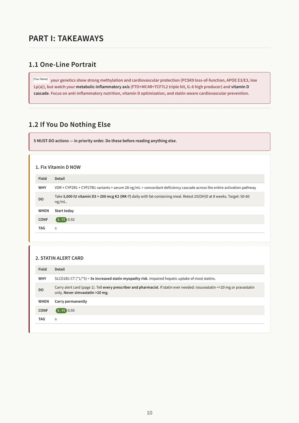 Page 5 of the sample Health Book